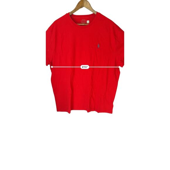 Polo Ralph Lauren T Red XL Pony Logo Preowned Excellent Condition Men’s XL - Picture 4 of 8